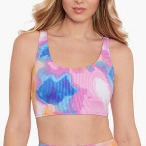 Salt + Cove Women's Juniors' Tie-Dyed Bikini Top Swimsuit Size XS 8242